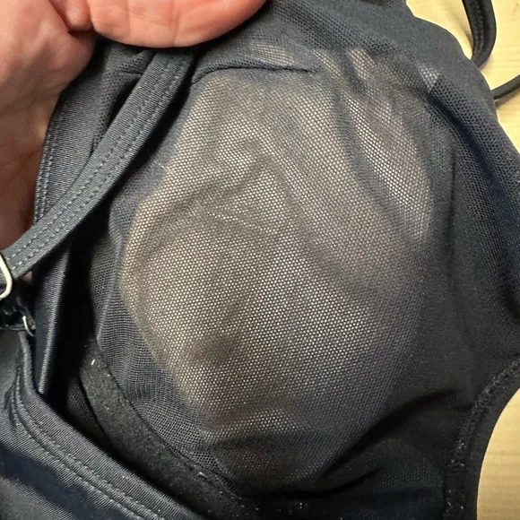 ATHLETA Slash stripe blousy woman activewear workout support tankini 40 D/DD - Picture 11 of 14